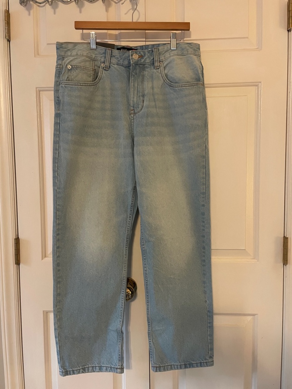 NWT Quiksilver Men's Loose Fit Jeans 34x30 | Y2K Skater Streetwear Light Wash